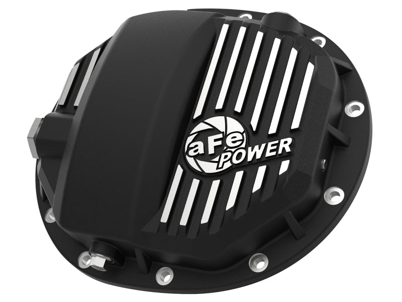 aFe Power Pro Series AAM 9.5/9.76 Rear Diff Cover Black w/Mach Fins 14-19 GM Silverado/Sierra 1500 46-71120B 46-71120B Photo - Primary