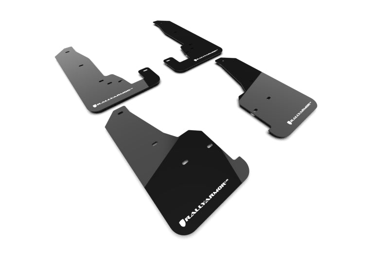 Rally Armor RAL UR Blk Flap/Wht Logo Body Armor & Protection Mud Flaps main image