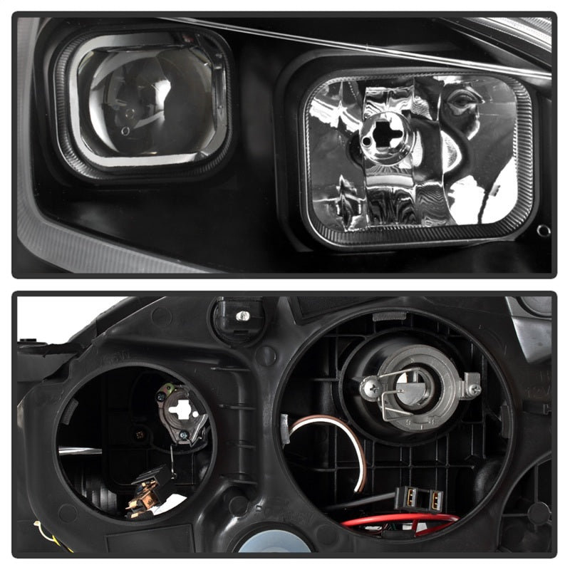 SPYDER xTune 13-15 Nissan Sentra DRL LED Light Bar Halogen Projector Headlights - Black (PRO-JH-NS13-LB-BK) 9042966 9042966 Photo - Unmounted
