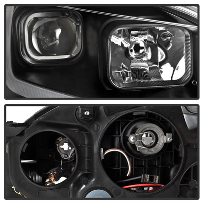 SPYDER xTune 13-15 Nissan Sentra DRL LED Light Bar Halogen Projector Headlights - Black (PRO-JH-NS13-LB-BK) 9042966 9042966 Photo - Unmounted