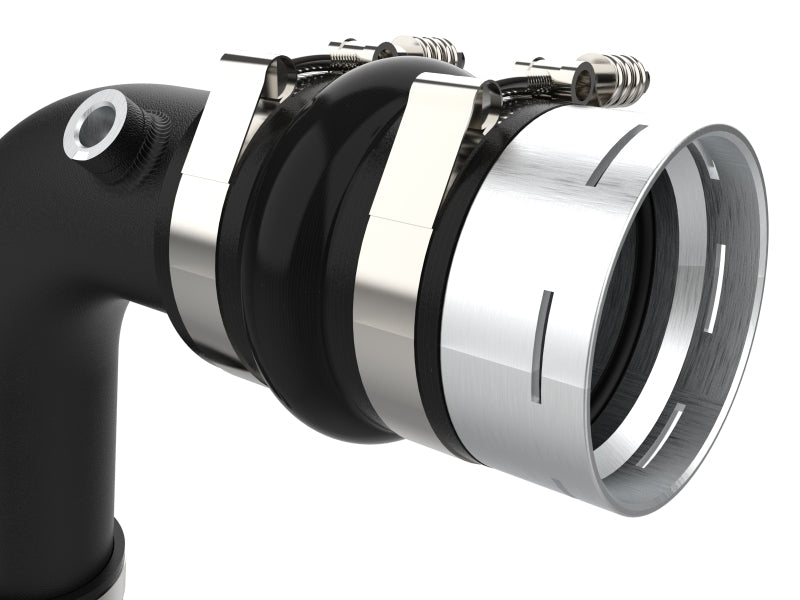 aFe 23-24 Ford F250/F350 Super Duty V8-6.7L BladeRunner 3 In. Aluminum Hot and Cold Charge Pipe- BLK 46-20684-B 46-20684-B Photo - Close Up