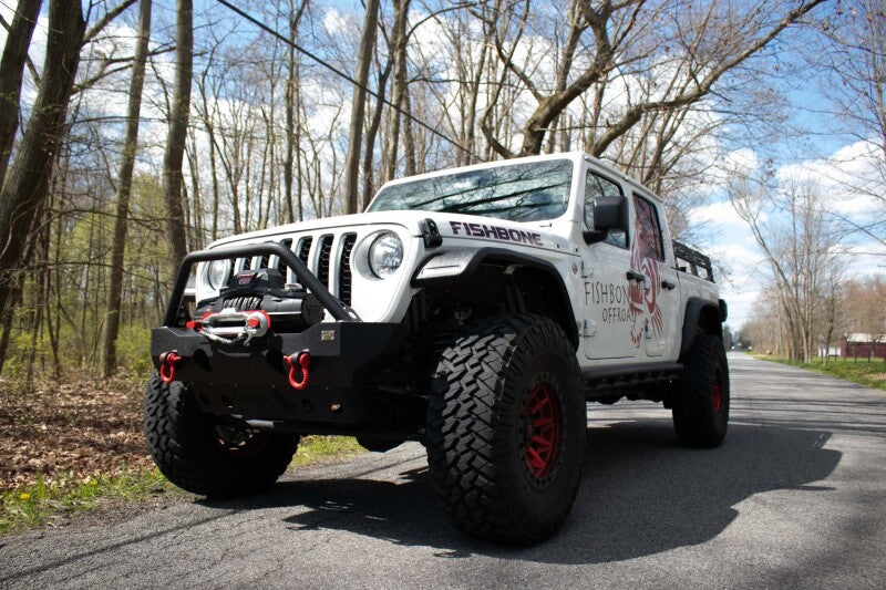 Fishbone Offroad 2018+ Jeep Wrangler JL/JLU/2020+ Gladiator JT  Alum Front Fender Flares  - Black FB33455F FB33455F Photo - lifestyle view