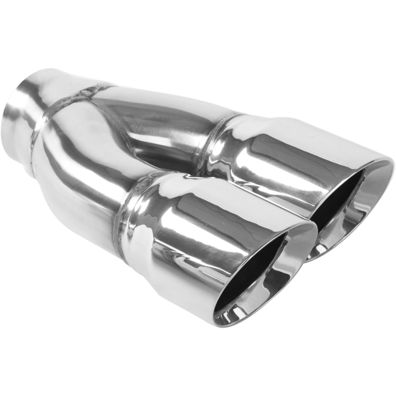 Magnaflow Tip Stainless Double Wall Round Dual Outlet Polished 3in DIA 2.25in Inlet 9.75in Length 35227 35227 Photo - Primary