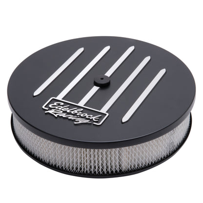 Edelbrock Air Cleaner, Racing Series, Round, Aluminum Top, Cloth Element, 14" Di 41663 Photo - out of package