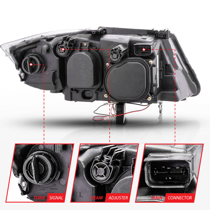 Anzo 2006-2008 BMW 3 Series E90-E91 Projector Headlights w/ Halo w/ LED Bar 121336 User 7