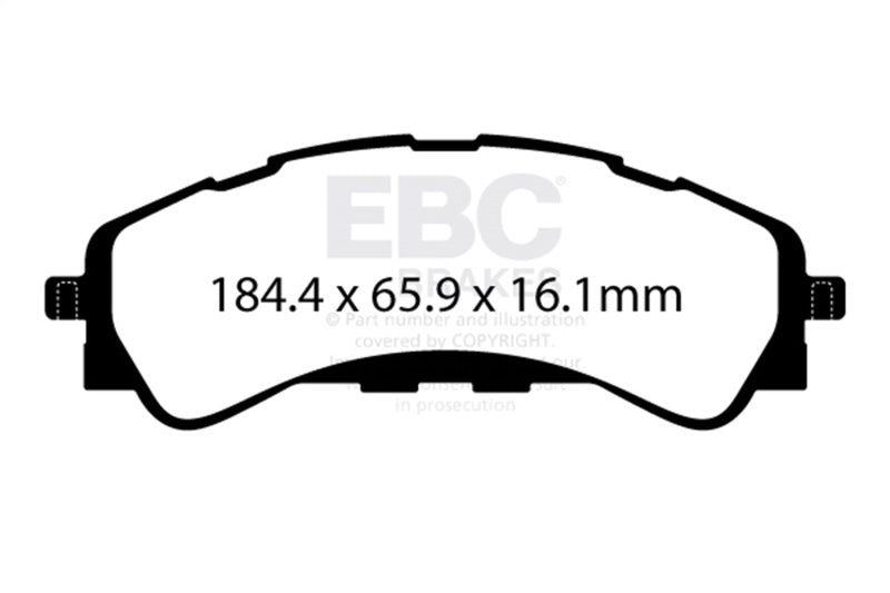 EBC 2019+ Ford Ranger 2WD 2.3T Greenstuff Front Brake Pads DP63107 DP63107 Photo - Primary