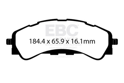 EBC 2019+ Ford Ranger 2WD 2.3T Greenstuff Front Brake Pads DP63107 DP63107 Photo - Primary