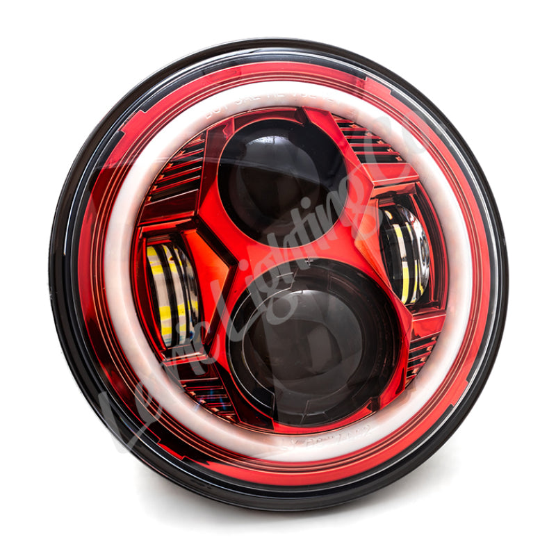 Letric Lighting 7? Red Color Collection LED Headlamp with Full Halo LLC-CC-7R LLC-CC-7R Photo - Primary