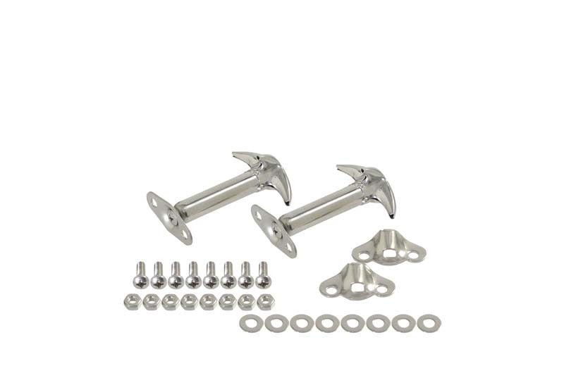 Kentrol 55-95 Jeep CJ/Wrangler YJ Hood Catch Pair - Polished Silver 30401 30401 Photo - Primary