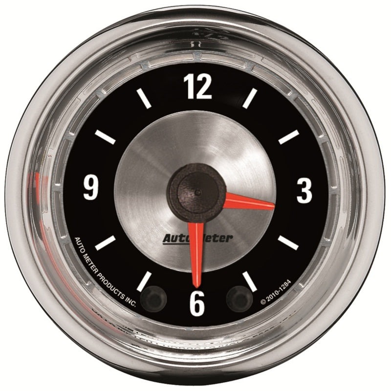 Autometer Gauge Clock 2" 12Hr Analog Amer Muscle 1284 Photo - Primary