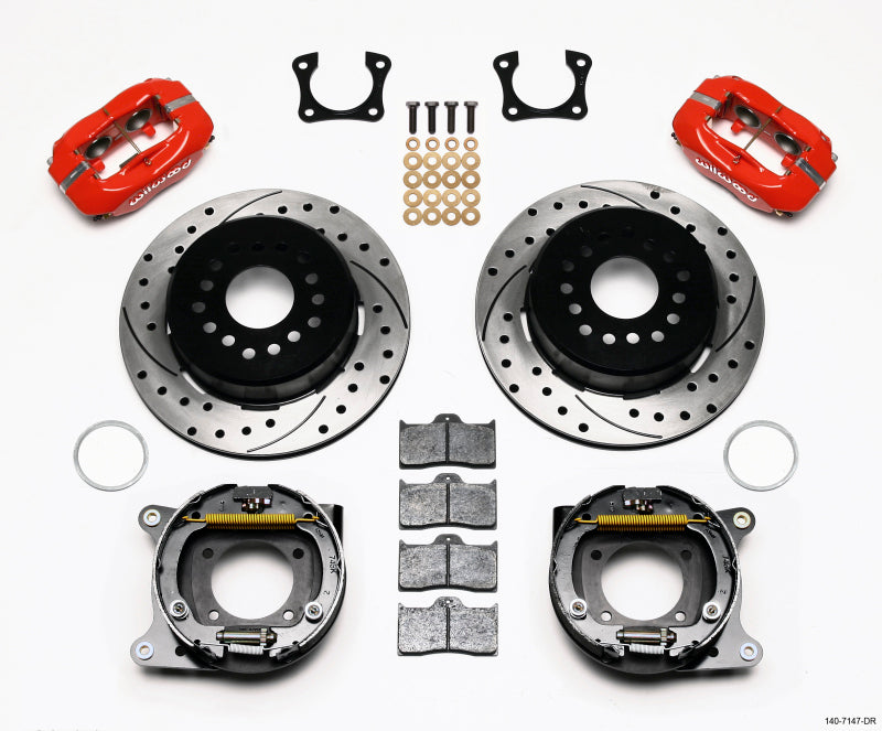Wilwood FDL P/S Park Brake Kit,Drilled,Red 58-64 Olds/Pontiac Ends 140-7147-DR Photo - Primary