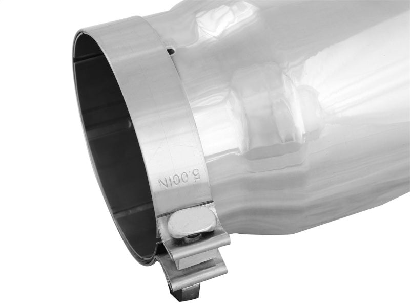 aFe MACH Force-Xp 5in 304 Stainless Steel Exhaust Tip: 5 In x 6 Out x 12L 49T50604-P12 Photo - Unmounted