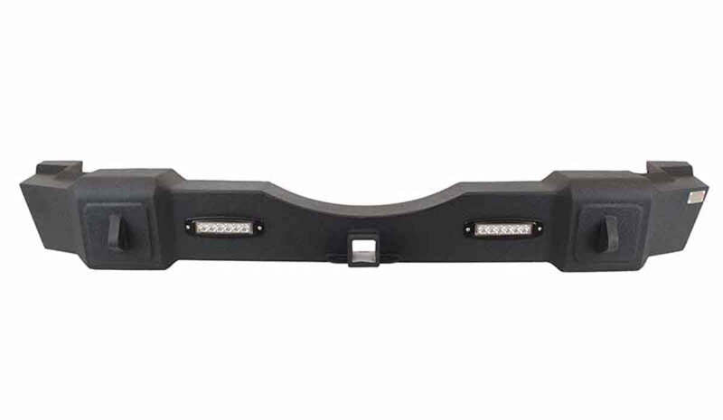 Fishbone Offroad 07-18 Jeep JK Wrangler Rubicon Steel Rear Bumper W/LEDs - Blk Textured Powdercoat FB22032 FB22032 Photo - Primary