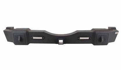 Fishbone Offroad 07-18 Jeep JK Wrangler Rubicon Steel Rear Bumper W/LEDs - Blk Textured Powdercoat FB22032 FB22032 Photo - Primary