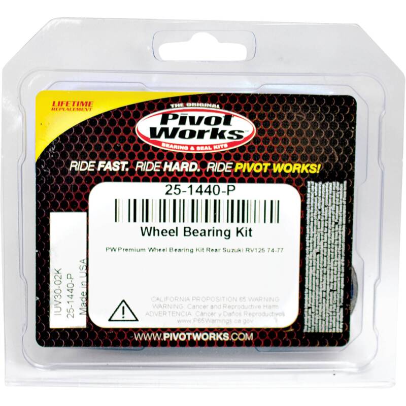 Pivot Works Suzuki Wheel Bearing Kit Premium Bearings 25-1440-P 25-1440-P Photo - Primary