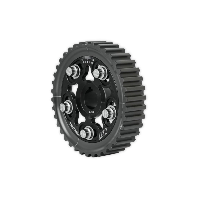 AEM Electronics Tru-Time Cam Gear Black 5-Bolt Honda D16Y7 & D16Y8 23-804BK Photo - out of package