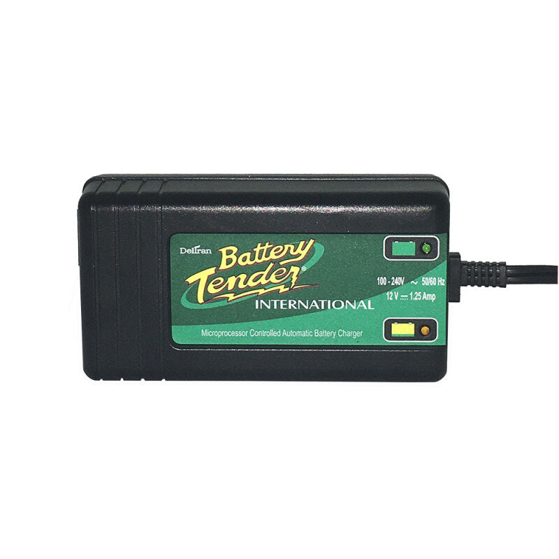 Battery Tender 12V, 1.25A, International Battery Charger 022-0139-DL-WH