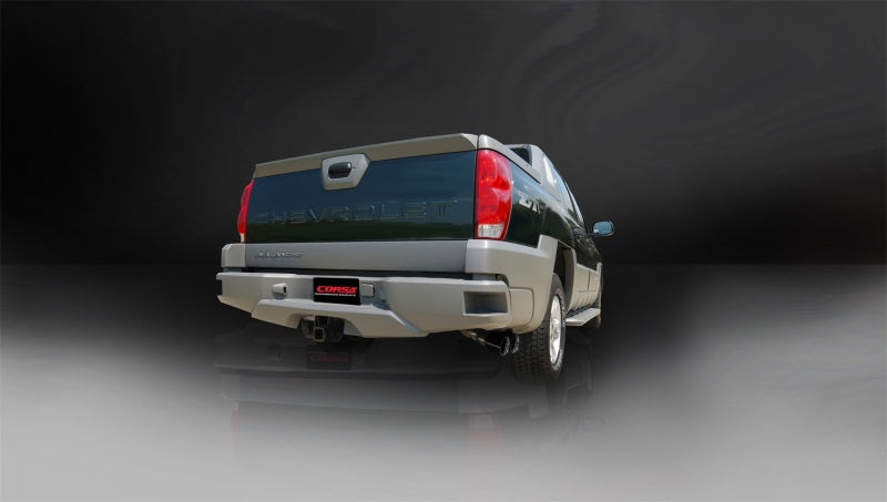 Corsa 02-06 Chevrolet Avalanche 5.3L V8 3in Sport Cat-Back Exhaust w/ twin 4in Black Tips 14250BLK 14250BLK Photo - Mounted