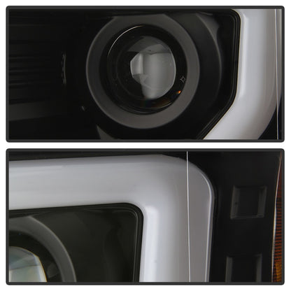 Spyder 09-14 Ford F-150 Projector Headlights - Halogen Model Light Bar - Blk PRO-YD-FF15009-SBLB-BK 5086204 5086204 Photo - Unmounted