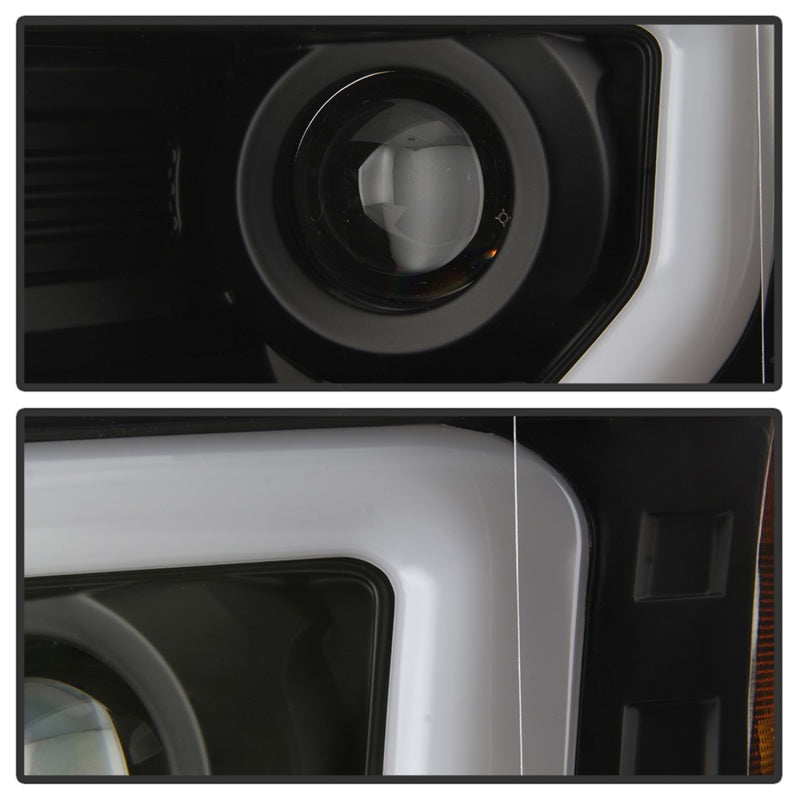 Spyder 09-14 Ford F-150 Projector Headlights - Halogen Model Light Bar - Blk PRO-YD-FF15009-SBLB-BK 5086204 5086204 Photo - Unmounted