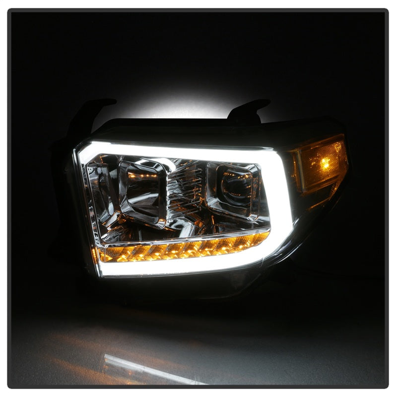 SPYDER xTune 14-17 Toyota Tundra DRL LED Light Bar Projector Headlights - Chrome (PRO-JH-TTU14-LB-C) 9043048 9043048 Photo - Unmounted