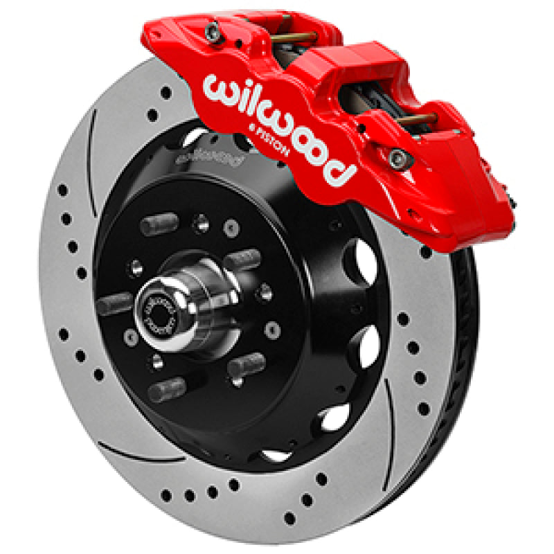 Wilwood Forged 6 Piston Red Superlite Caliper, GT 72 Vane Vented Spec37 D&S Rotor - 14x1.25 140-17149-DR