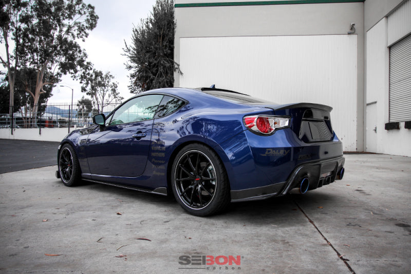 Seibon 12-13 BRZ/FRS Carbon FIber Rear Lip RL1213SCNFRS-KC Photo - Primary