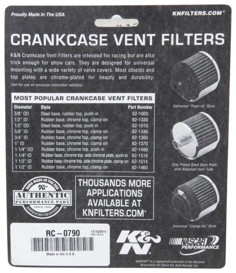 K&N Engineering Universal Air Filter KNERC-0790 RC-0790 Photo - in package