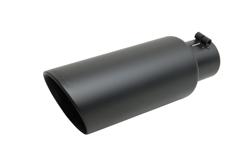 Gibson Round Dual Wall Angle-Cut Tip - 4in OD/2.25in Inlet/6.5in Length - Black Ceramic 500433-B 500433-B Photo - Primary