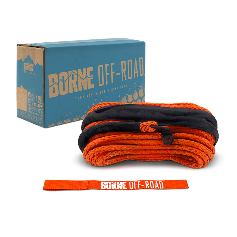 Borne Off-Road Synthetic Rope - 3/8in x 85ft - Orange BNWN-SR-38-85OR BNWN-SR-38-85OR Photo - Primary