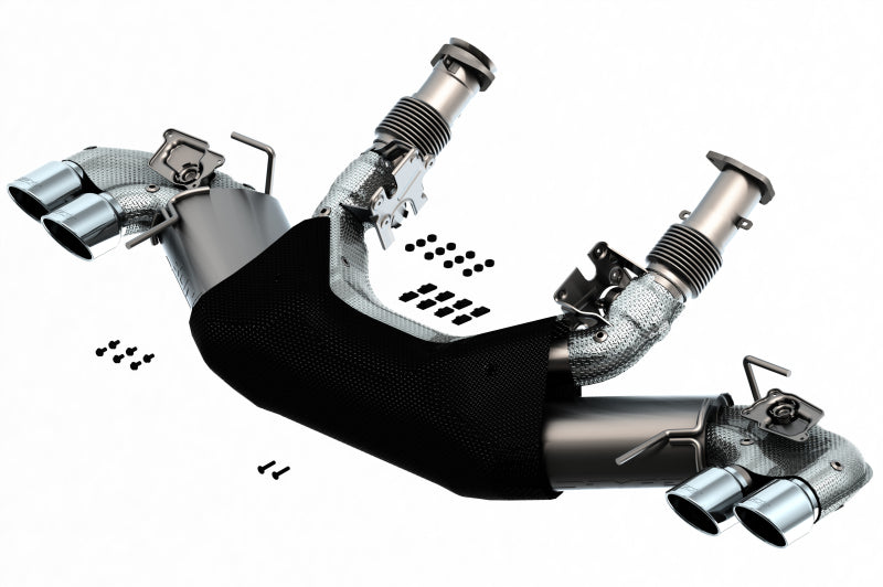 Borla 2020 Chevrolet Corvette C8 6.2L S-Type Exhaust System Dual Round A/C Tips 4inx 4.75in 140838 140838 Photo - Primary