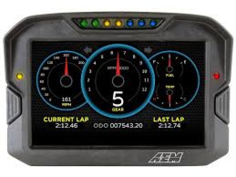 AEM Electronics Digital Dash, CD-7LG, Carbon Housing, Data Logging, GPS, CAN Bus, Kit 30-5703 Photo - out of package