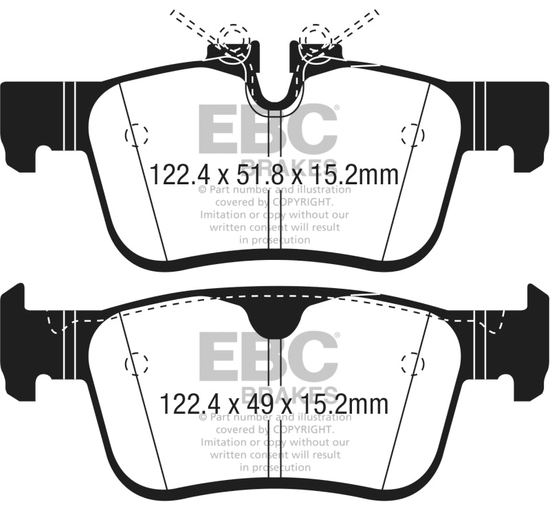 EBC 2017+ Volvo S90 2.0L Turbo Greenstuff Rear Brake Pads DP22306 DP22306 Photo - Primary