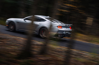 MBRP 2024 Ford Mustang GT 5.0L 3in Cat-Back Dual Split Rear - Quad Black Tips S7280BLK S7280BLK Photo - lifestyle view