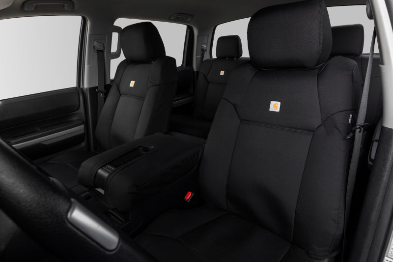 Covercraft 12-16 Ford F250-F350-F450-F550 Carhartt Super Dux PrecisionFitFront Row Seat Covers - Blk GTF519ABCOBK GTF519ABCOBK Photo - out of package