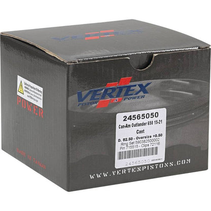 Vertex Pistons Vertex Piston 04-05 Can-Am Outlander 330 2x4 330cc +0.50mm Oversized Cast Replica Piston Kit 24565050 24565050 Photo - Primary