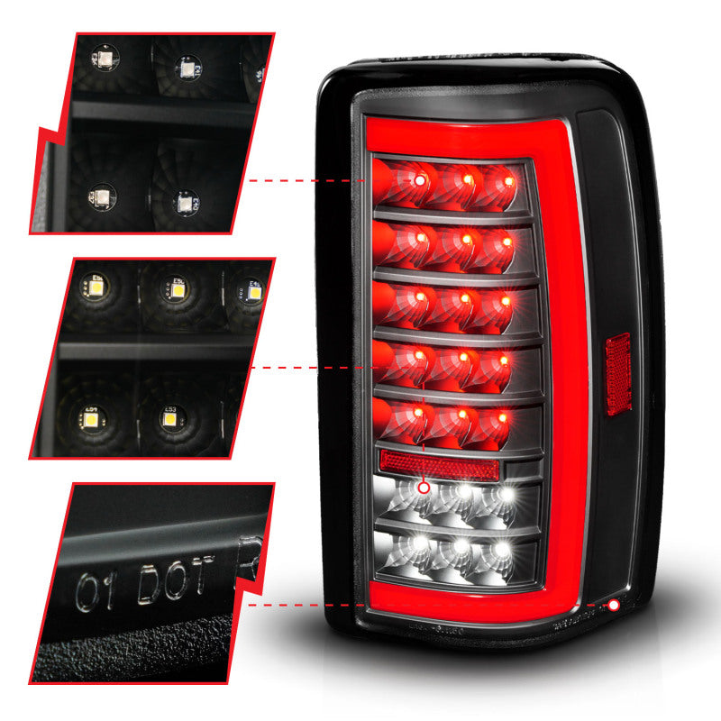ANZO 00-06 Chevrolet Tahoe / GMC Yukon Full LED Taillights w/ Lightbar Black Housing/Clear Lens 311448 311448 User 2