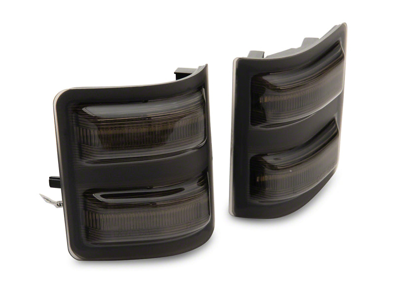 Raxiom 11-16 Ford F-250/F-350 Super Duty Axial LED SEQL Switchback Side Mirror Marker Lamps- Smoked SD18249