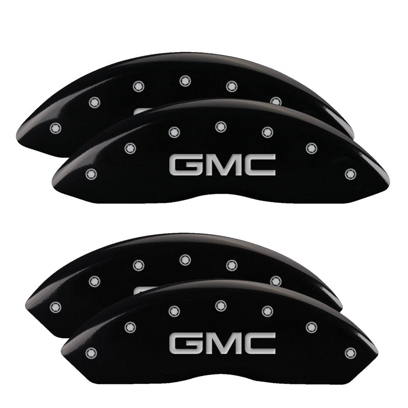 MGP 4 Caliper Covers Engraved Front & Rear GMC Black Finish Silver Char 2009 GMC Savana 2500 34211SGMCBK 34211SGMCBK Photo - Primary