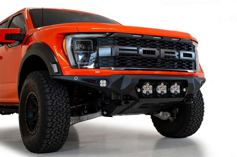 Addictive Desert Designs 2021+ Ford Raptor Bomber Front Bumper w/ 3 Baja Designs LP6 Light Mounts F210014100103 F210014100103 Photo - Primary