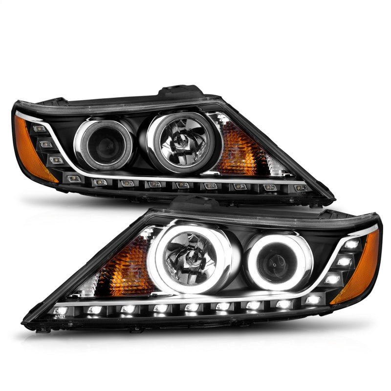 Anzo 2011-2013 Kia Sorento Projector Headlights w/ Halo Black (CCFL) 111248 Photo - Unmounted