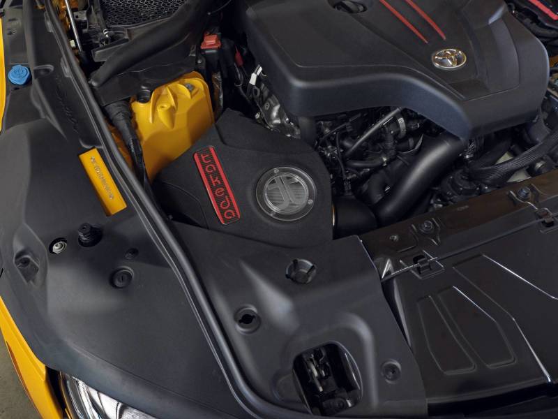 aFe Takeda Momentum Pro Dry S Cold Air Intake System 2021 Toyota Supra L4 2.0L Turbo 56-70037D 56-70037D Photo - Mounted