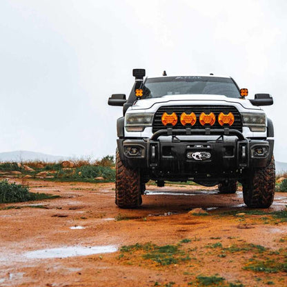 KC HiLiTES SlimLite 8in. LED Light Shield (Shield Only) - Amber 5208 5208 Photo - lifestyle view