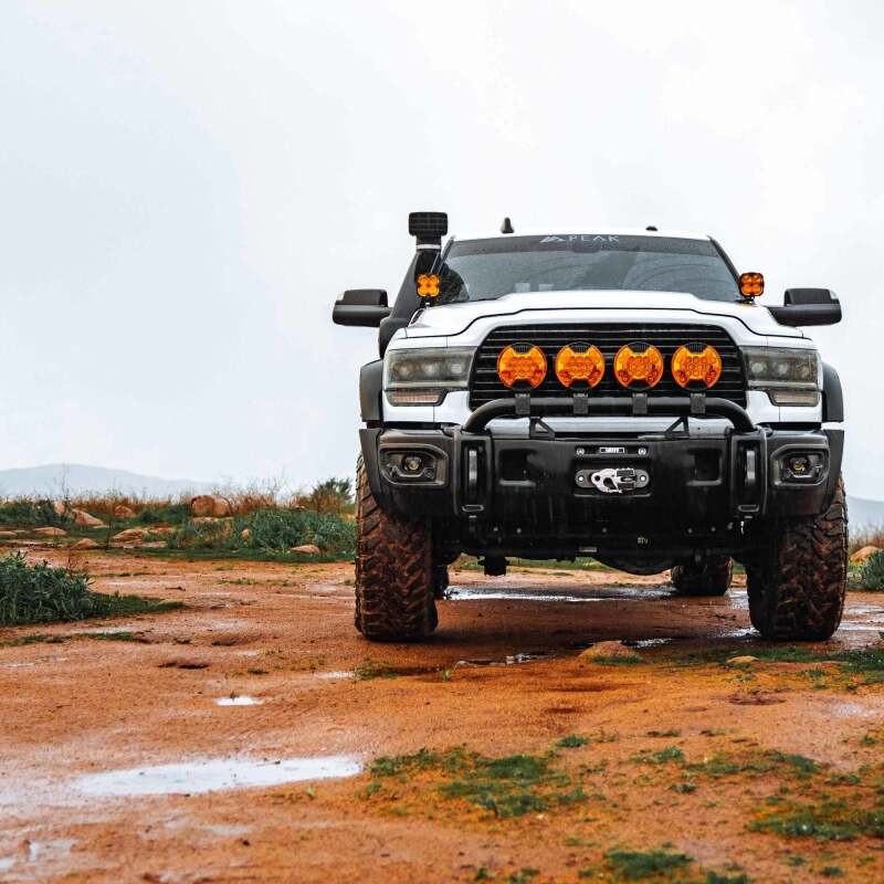 KC HiLiTES SlimLite 8in. LED Light Shield (Shield Only) - Amber 5208 5208 Photo - lifestyle view