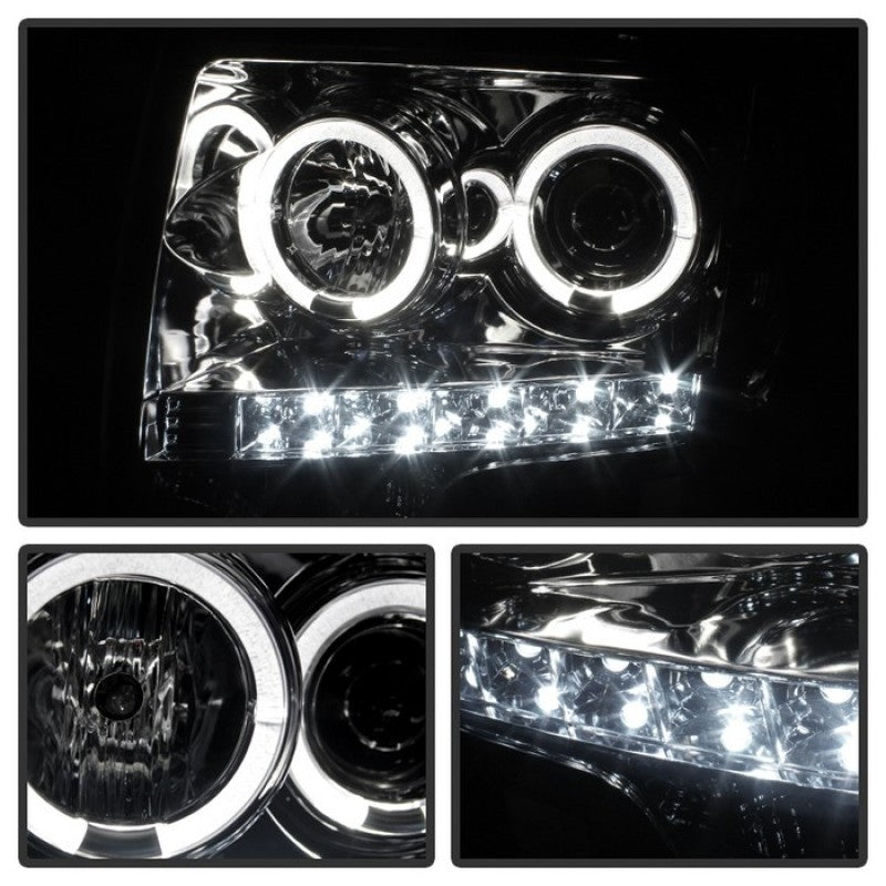 Spyder Ford F150 09-14 Projector Headlights Halogen Model- LED Halo LED Smke PRO-YD-FF15009-HL-SM 5010254 5010254 User 1