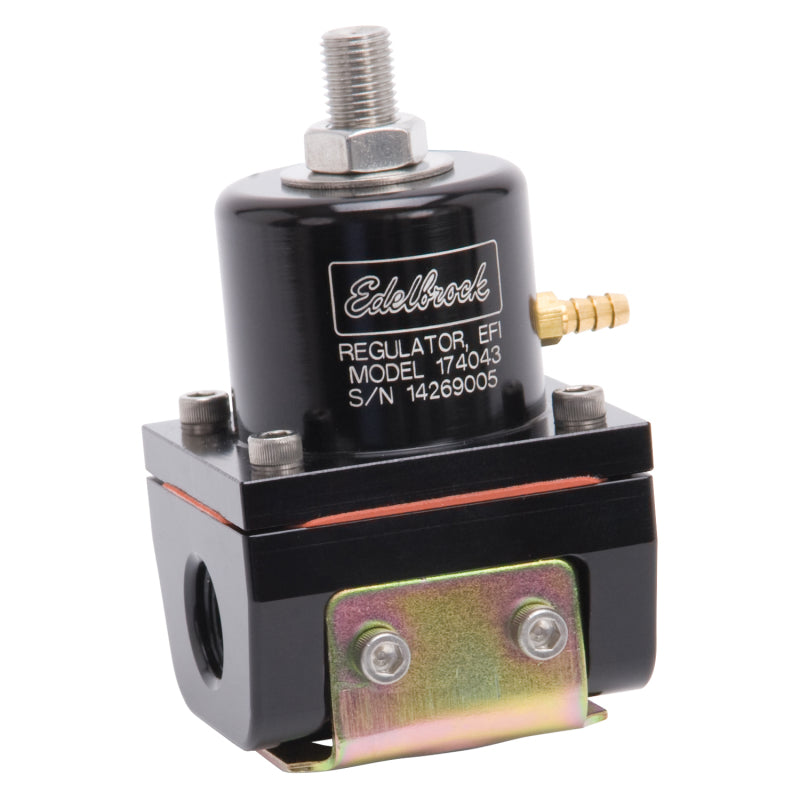 Edelbrock Fuel Pressure Regulator, EFI, 180 GPH, 35-90 PSI, -6 In/Out, -6 Return 174043 Photo - out of package