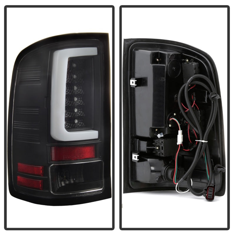 Spyder 07-13 GMC Sierra 1500 V2 Light Bar LED Tail Lights - Black (ALT-YD-GS07V2-LBLED-BK) 5084743 5084743 Photo - Unmounted