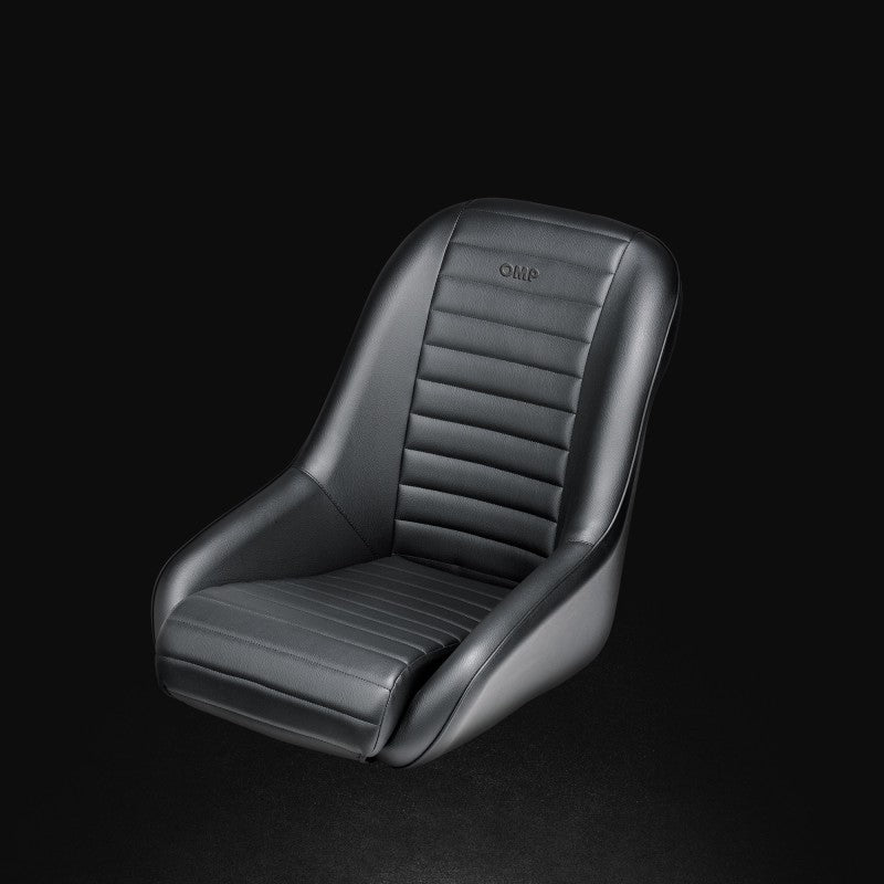 OMP Silverstone Series New Vintage Seats w/ Steel Frame/Imitation Leather - Black HA0-0756-A01-071 HA0-0756-A01-071 Photo - Primary