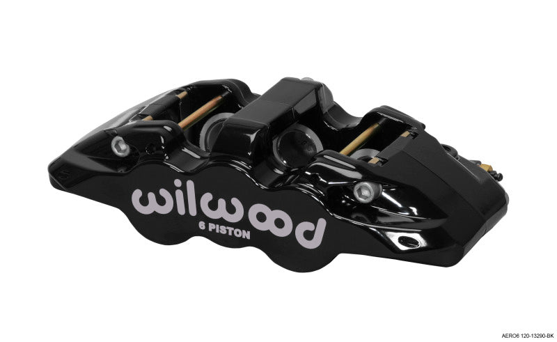 Wilwood Caliper-Aero6-L/H - Black 1.62/1.12/1.12in Pistons 1.25in Disc 120-13290-BK 120-13290-BK Photo - Primary