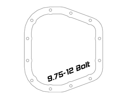 aFe 97-23 Ford F-150 Pro Series Rear Differential Cover Black w/ Machined Fins 46-71320B 46-71320B Technical Drawing